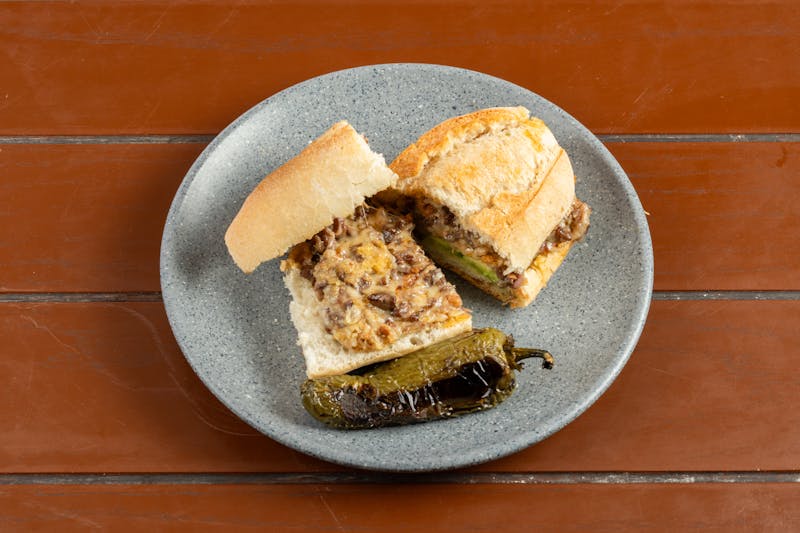 Philly Cheesesteak Sub with steak and cheese